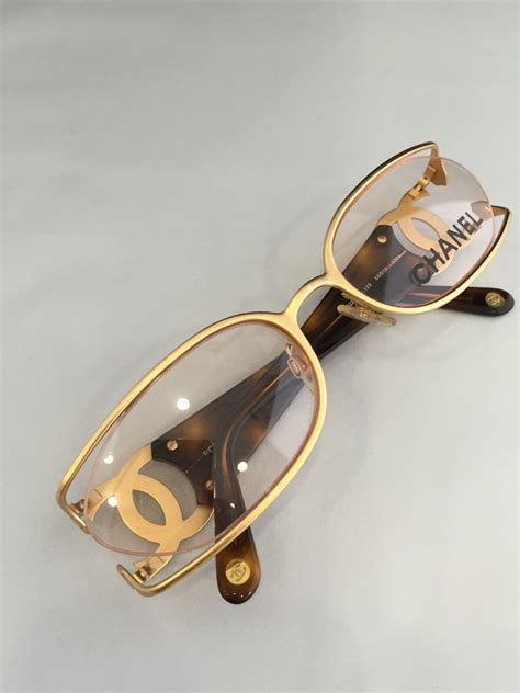 chanel gold frame glasses|vintage Chanel glasses frames.